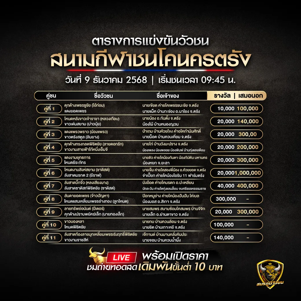 สนามกีฬาชนโคตรัง 9.12.68